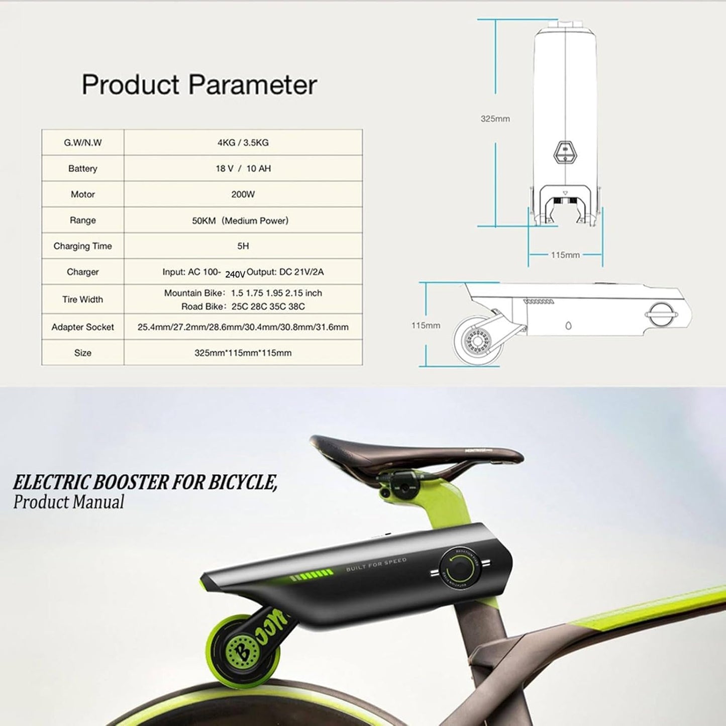 Ebikoo™ Electric Bike Booster Kit